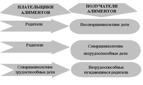 Каковы алиментные обязательства членов семьи